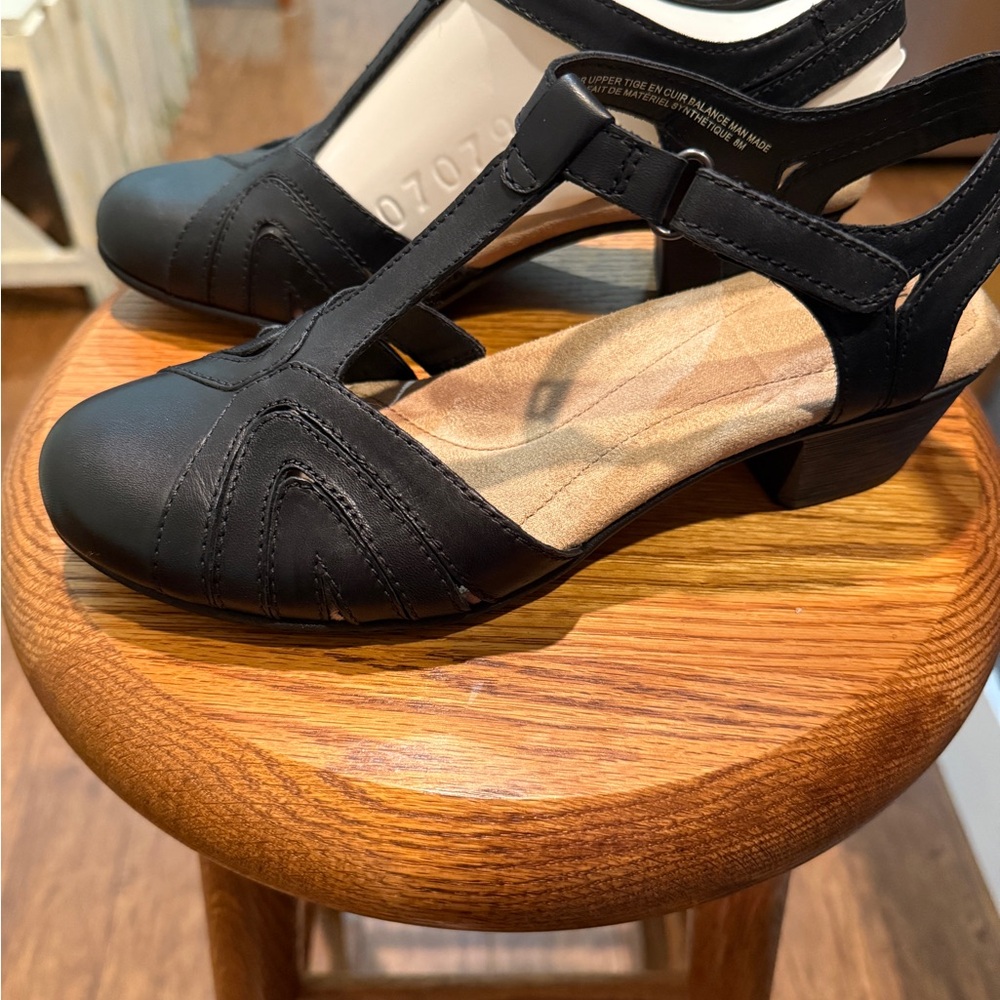 Earth Origins Black T-Strap Heels